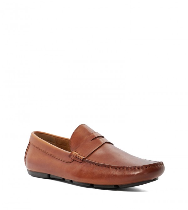 Dune barnacle leather driving loafers online